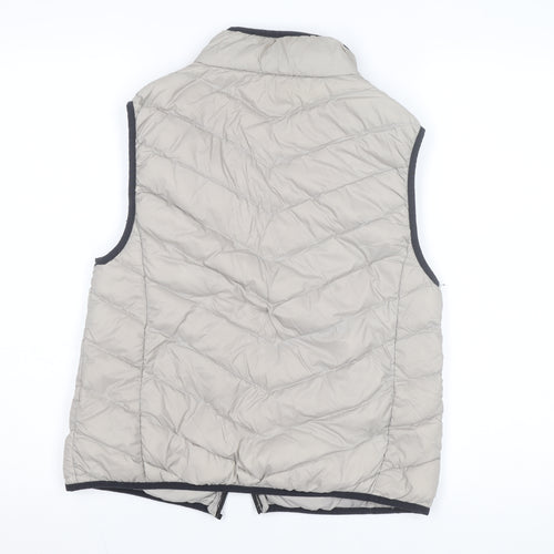 Fransa Women’s Beige Quilted Puffer Waistcoat Size M