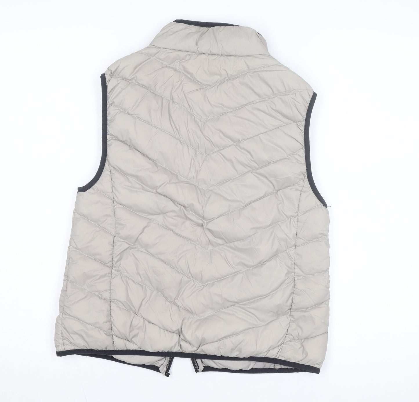 Fransa Women’s Beige Quilted Puffer Waistcoat Size M