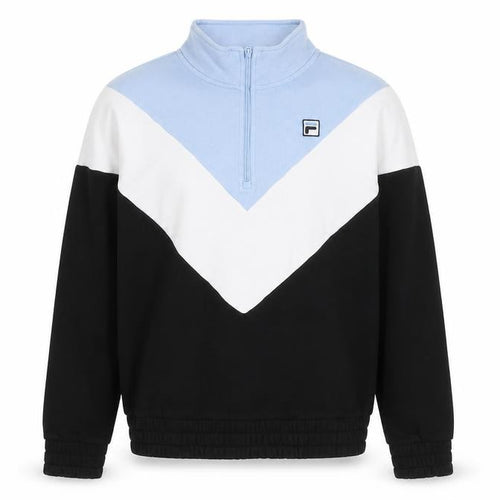 Fila Men's Black Blue White Small Colourblock 1/4 Zip Track Jacket