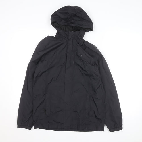 The North Face Boys Black L Hooded Waterproof Rain Coat Jacket
