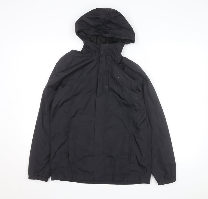 The North Face Boys Black L Hooded Waterproof Rain Coat Jacket