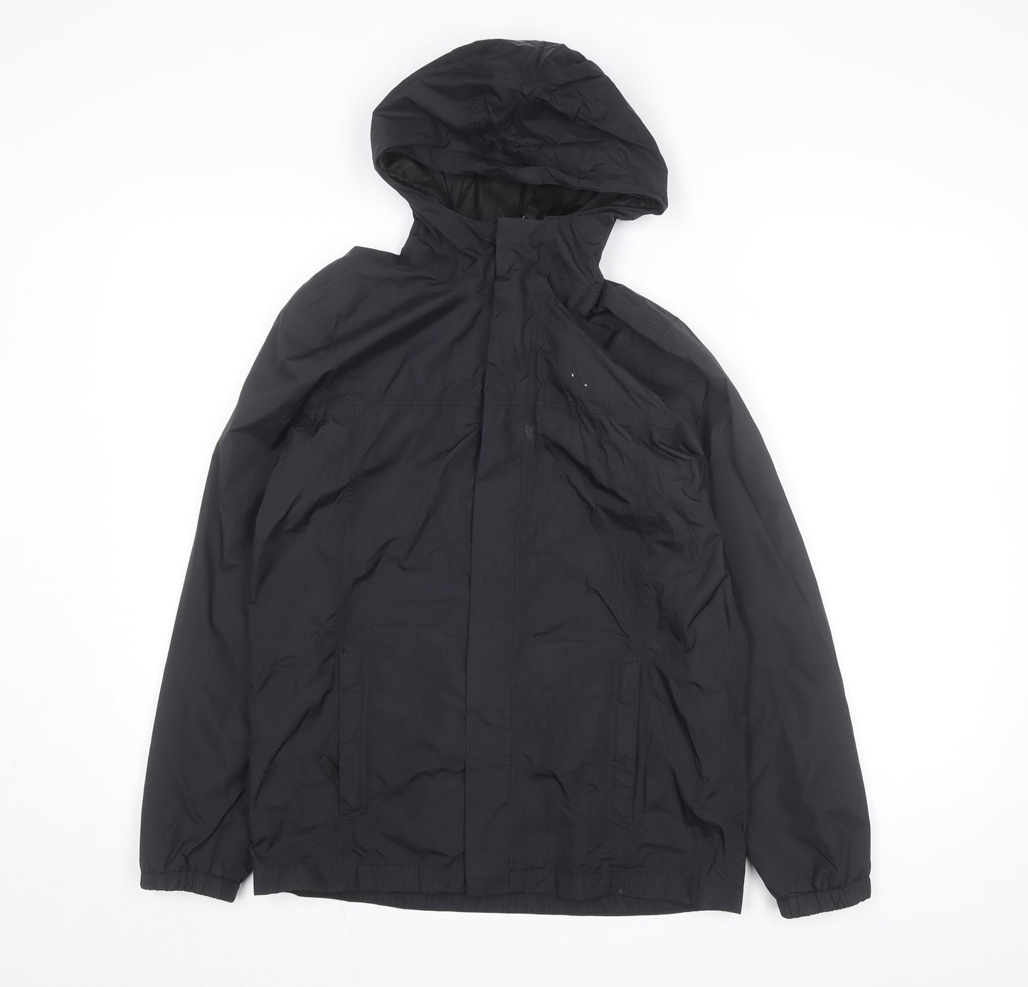 The North Face Boys Black L Hooded Waterproof Rain Coat Jacket