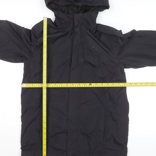 The North Face Boys Black L Hooded Waterproof Rain Coat Jacket