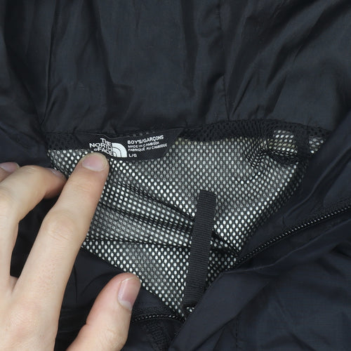 The North Face Boys Black L Hooded Waterproof Rain Coat Jacket
