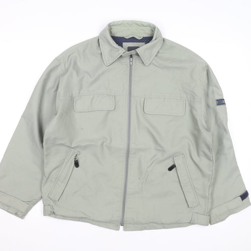 Duck and Cover Men's Grey Cotton Full Zip Casual Jacket M