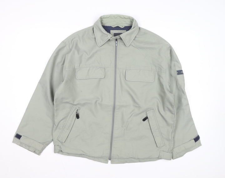 Duck and Cover Men's Grey Cotton Full Zip Casual Jacket M