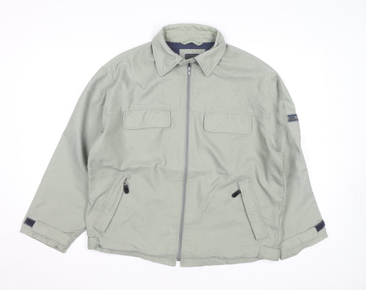 Duck and Cover Men's Grey Cotton Full Zip Casual Jacket M