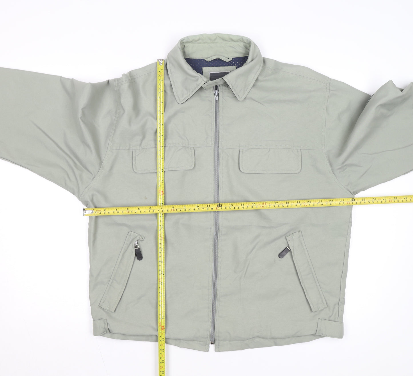 Duck and Cover Men's Grey Cotton Full Zip Casual Jacket M