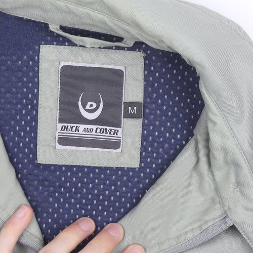 Duck and Cover Men's Grey Cotton Full Zip Casual Jacket M