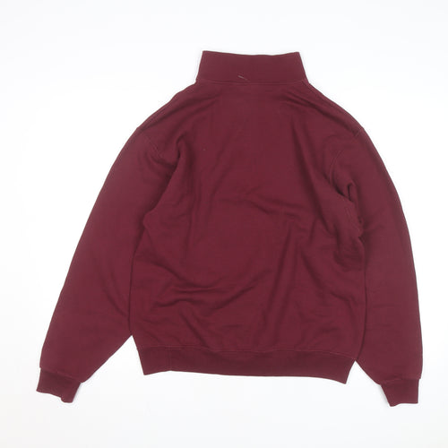 Jerzees Women’s Red Central Michigan 1/4 Zip Basic Fleece Jacket M