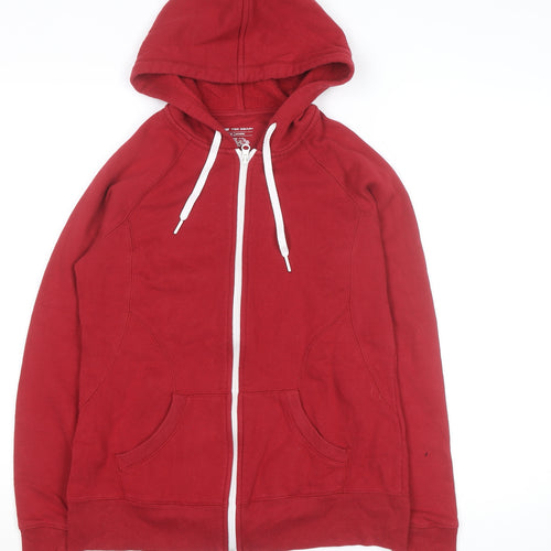 Tek Gear Men's Red Full Zip Fleece Hoodie Size M