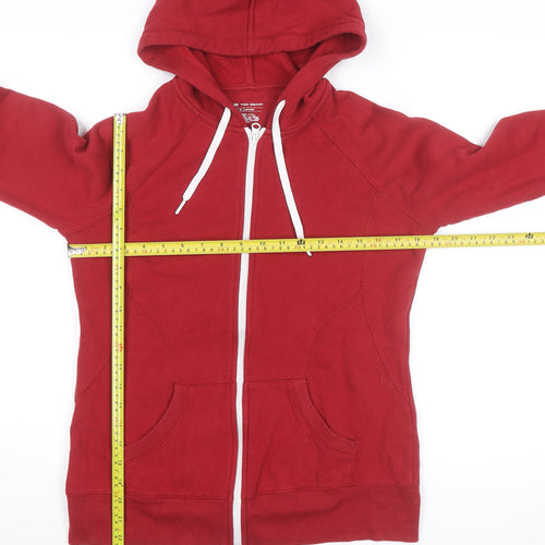 Tek Gear Men's Red Full Zip Fleece Hoodie Size M