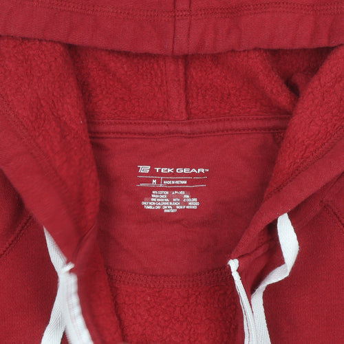 Tek Gear Men's Red Full Zip Fleece Hoodie Size M