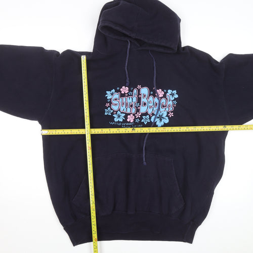 Jon Lauren Apparel Men's Navy Surf Beach Graphic Pullover Hoodie XL