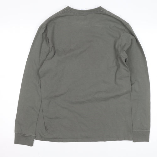 Port & Company Men's Green Veterans Tribute Long Sleeve Cotton Tee M