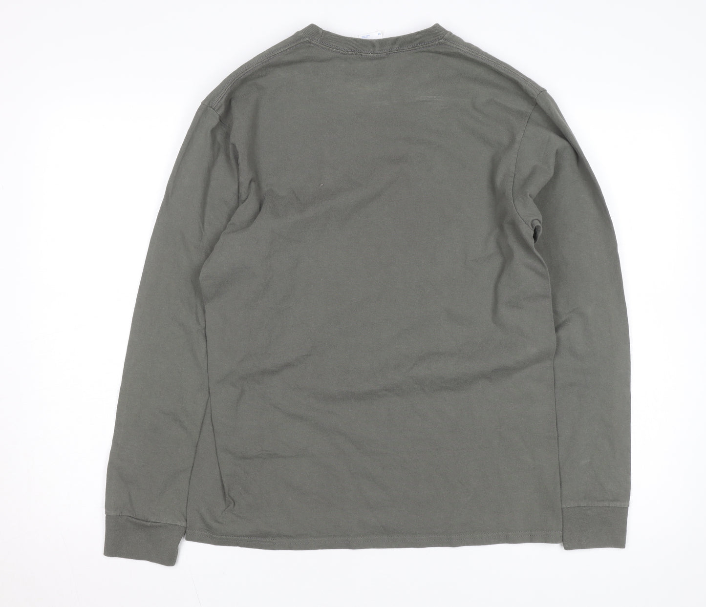 Port & Company Men's Green Veterans Tribute Long Sleeve Cotton Tee M
