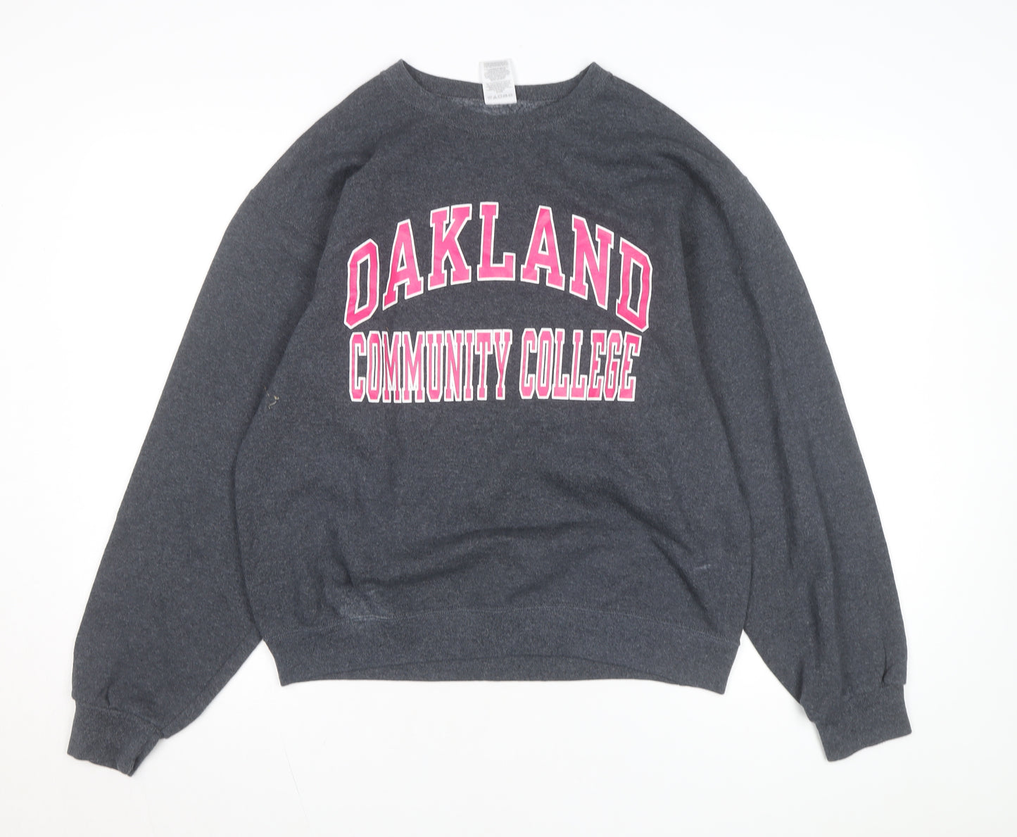 Jerzees Women’s Grey Oakland College Pullover Sweatshirt M
