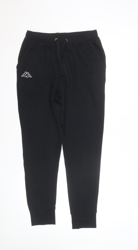 Kappa Men's Black Jogger Trousers Medium Fleece Activewear