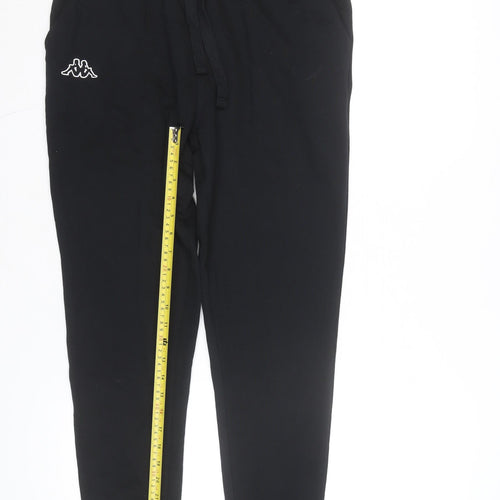 Kappa Men's Black Jogger Trousers Medium Fleece Activewear