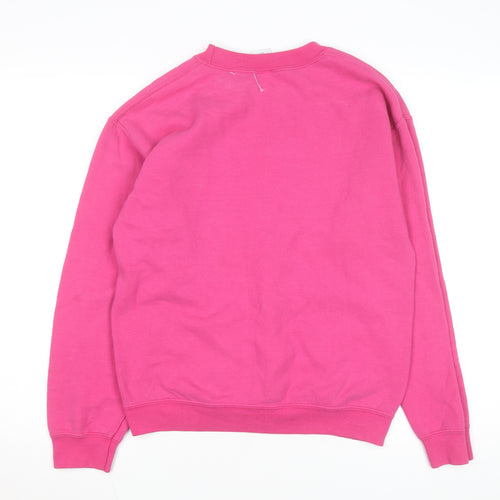 Gildan Women’s Pink Boston Crew Neck Pullover Sweatshirt Size S