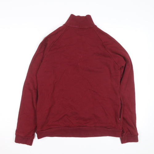 Adidas Mens Burgundy Full Zip Track Jacket L Retro Style