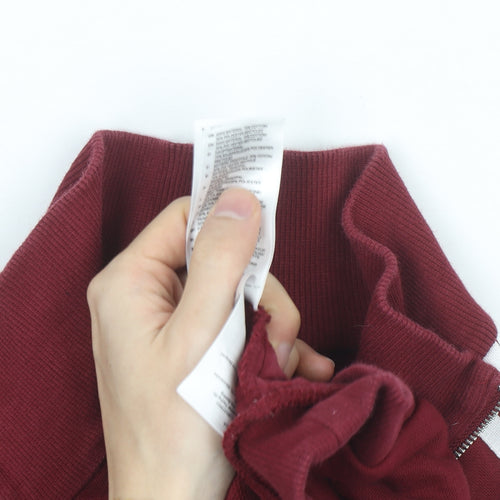 Adidas Mens Burgundy Full Zip Track Jacket L Retro Style