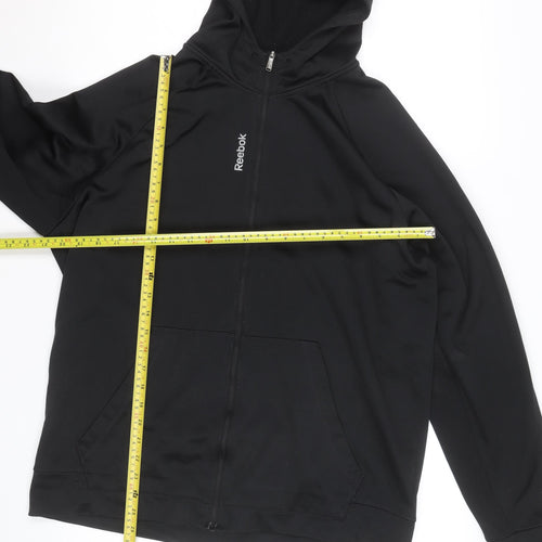 Reebok Men's Black XL Full Zip Hoodie Sportswear