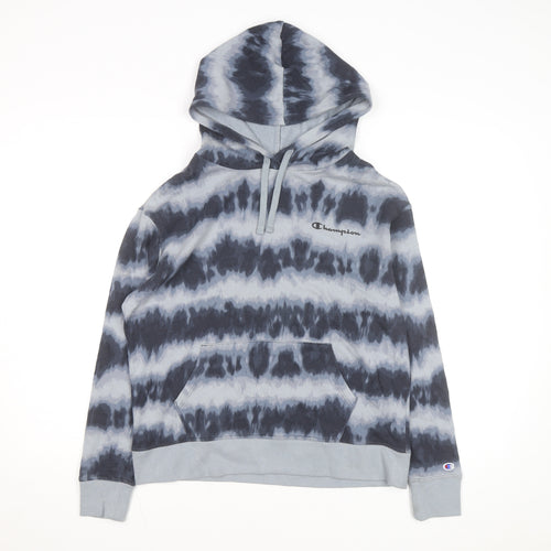Champion Men's Blue Tie-Dye Pullover Hoodie Size S Regular Fit