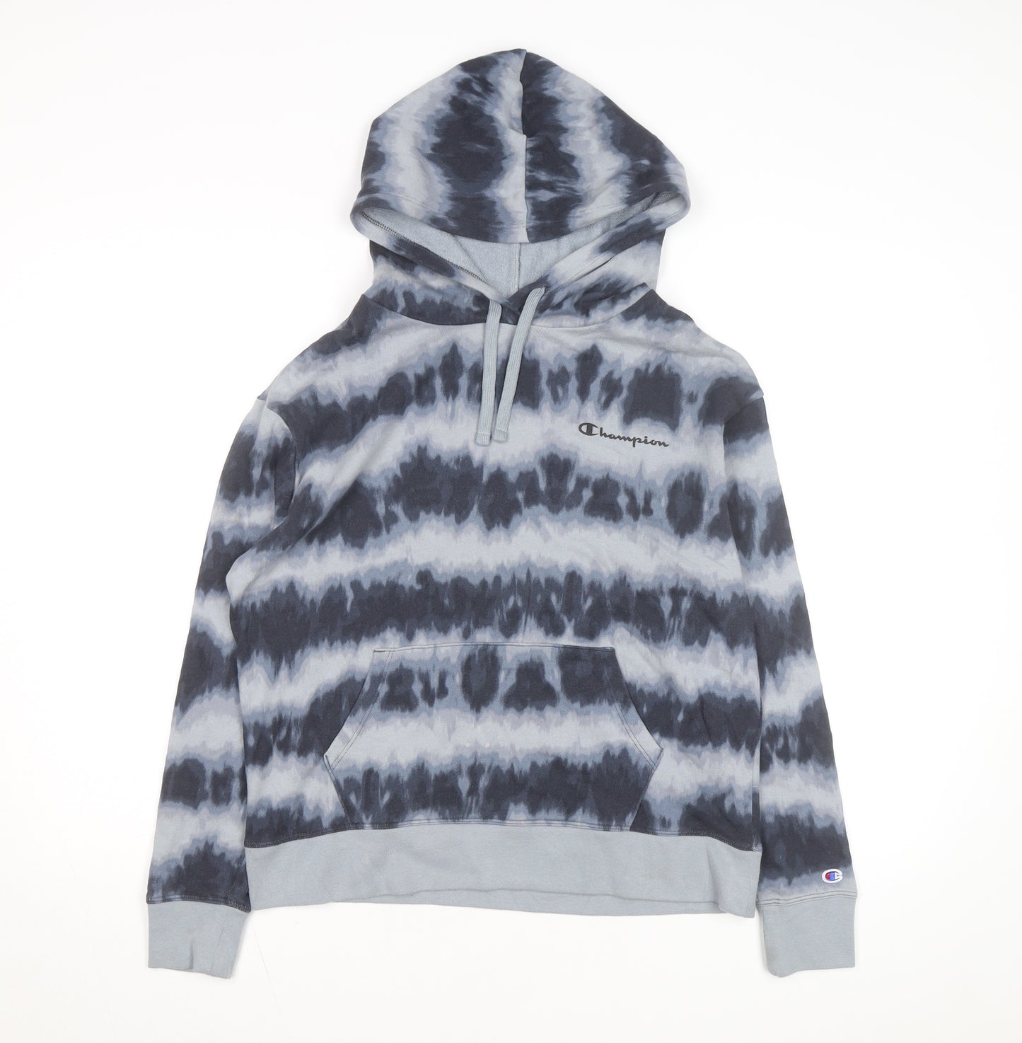 Champion Men's Blue Tie-Dye Pullover Hoodie Size S Regular Fit