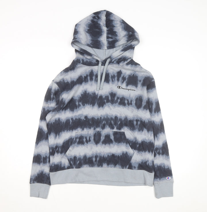 Champion Men's Blue Tie-Dye Pullover Hoodie Size S Regular Fit