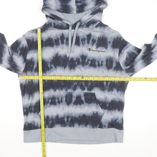 Champion Men's Blue Tie-Dye Pullover Hoodie Size S Regular Fit