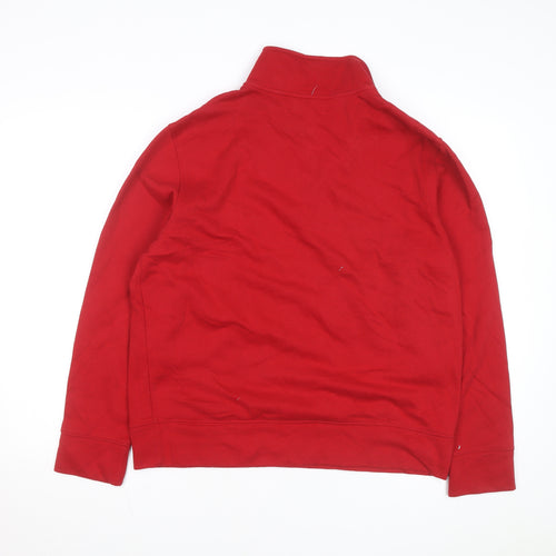 Nautica Men's Red 1/4 Zip Fleece Basic Jacket M
