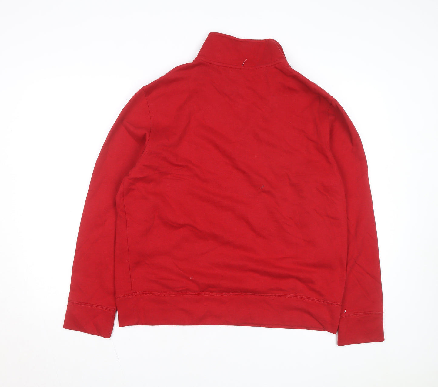 Nautica Men's Red 1/4 Zip Fleece Basic Jacket M