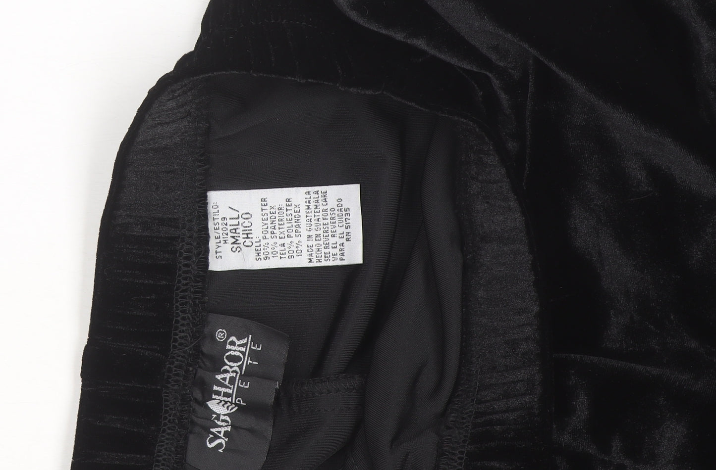 Sami & Jo Petite Black Velvet Straight Trousers Size S