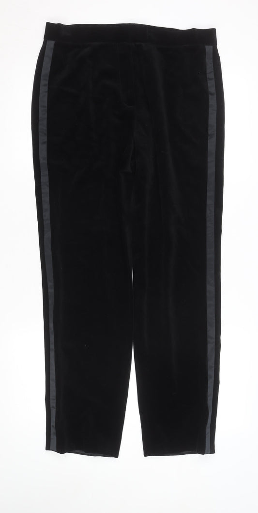 Emanuel Ungaro Liberté Women’s Black Velvet Petite Formal Trousers Size 14