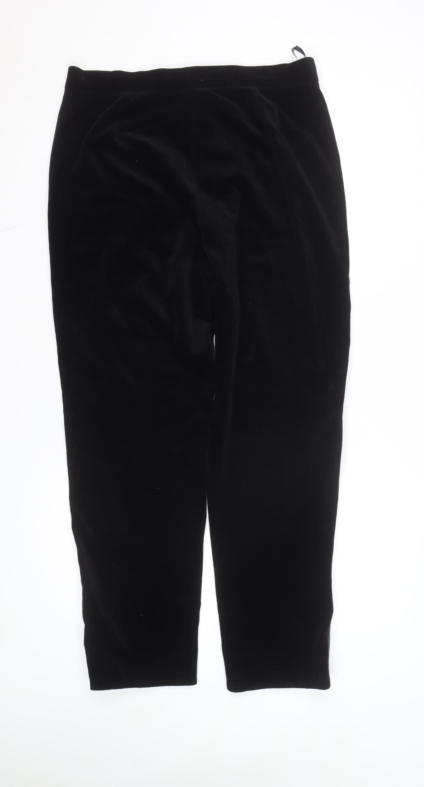 Emanuel Ungaro Liberté Women’s Black Velvet Petite Formal Trousers Size 14