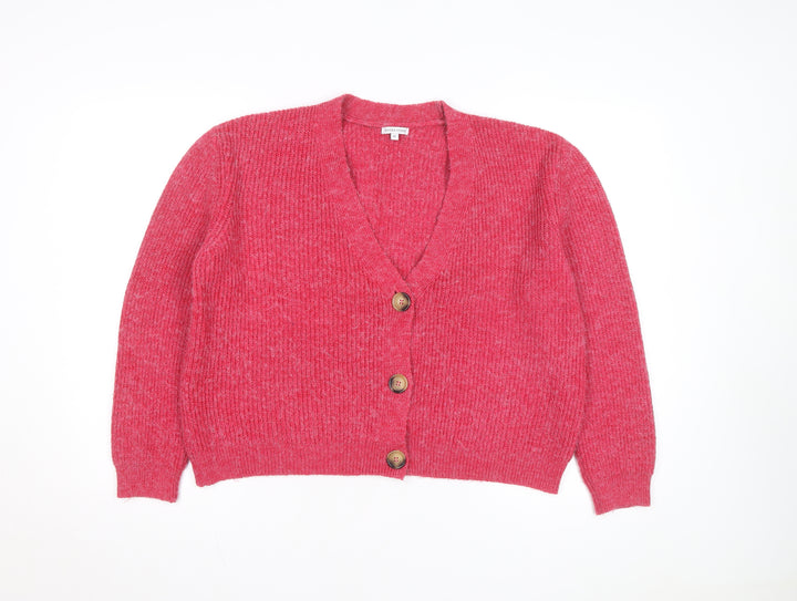 Sonder Studio Women's Pink Button Cardigan Size 16 Knit Long Sleeve