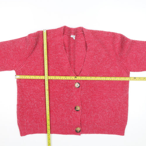 Sonder Studio Women's Pink Button Cardigan Size 16 Knit Long Sleeve