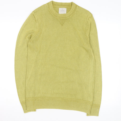 White Stuff Women's Green Cotton Crew Neck Jumper Small