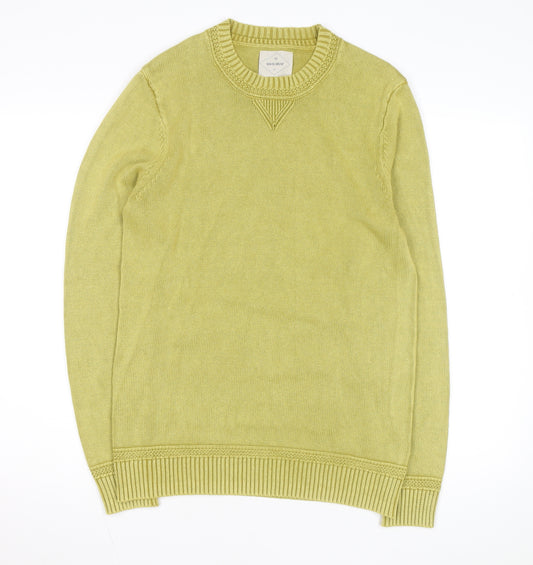 White Stuff Women's Green Cotton Crew Neck Jumper Small