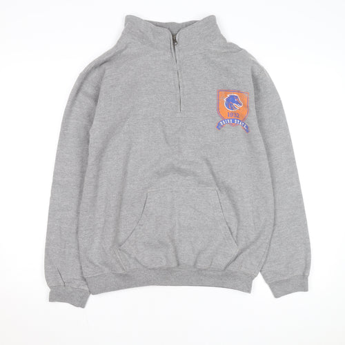 NCAA Men’s Grey 1/4 Zip Track Jacket Size M Cotton Blend