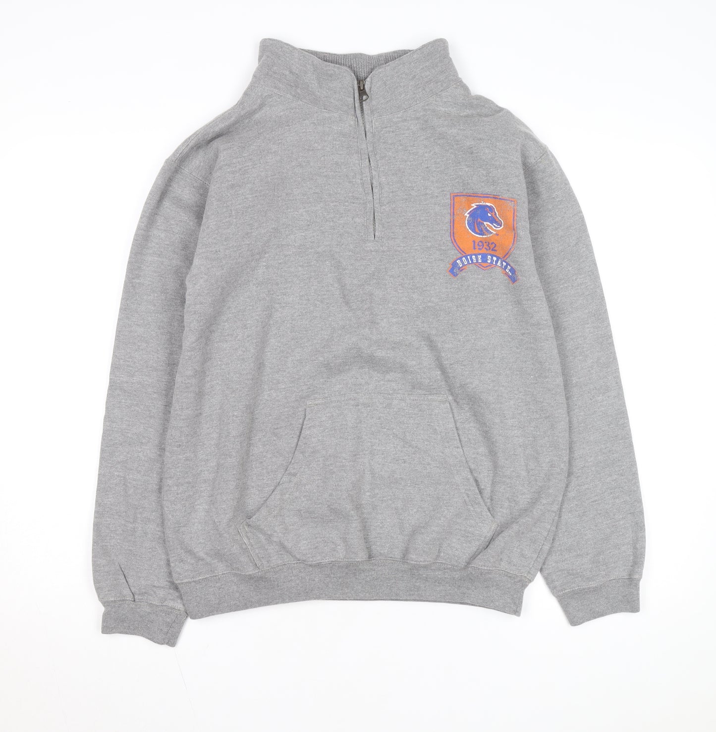 NCAA Men’s Grey 1/4 Zip Track Jacket Size M Cotton Blend