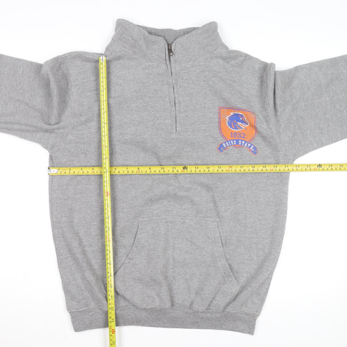 NCAA Men’s Grey 1/4 Zip Track Jacket Size M Cotton Blend