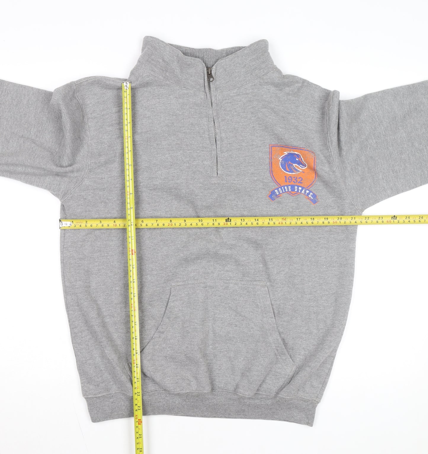 NCAA Men’s Grey 1/4 Zip Track Jacket Size M Cotton Blend