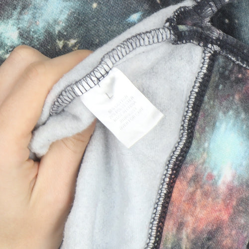 The Mountain Men's Multicoloured Wolf Galaxy Pullover Sweatshirt L