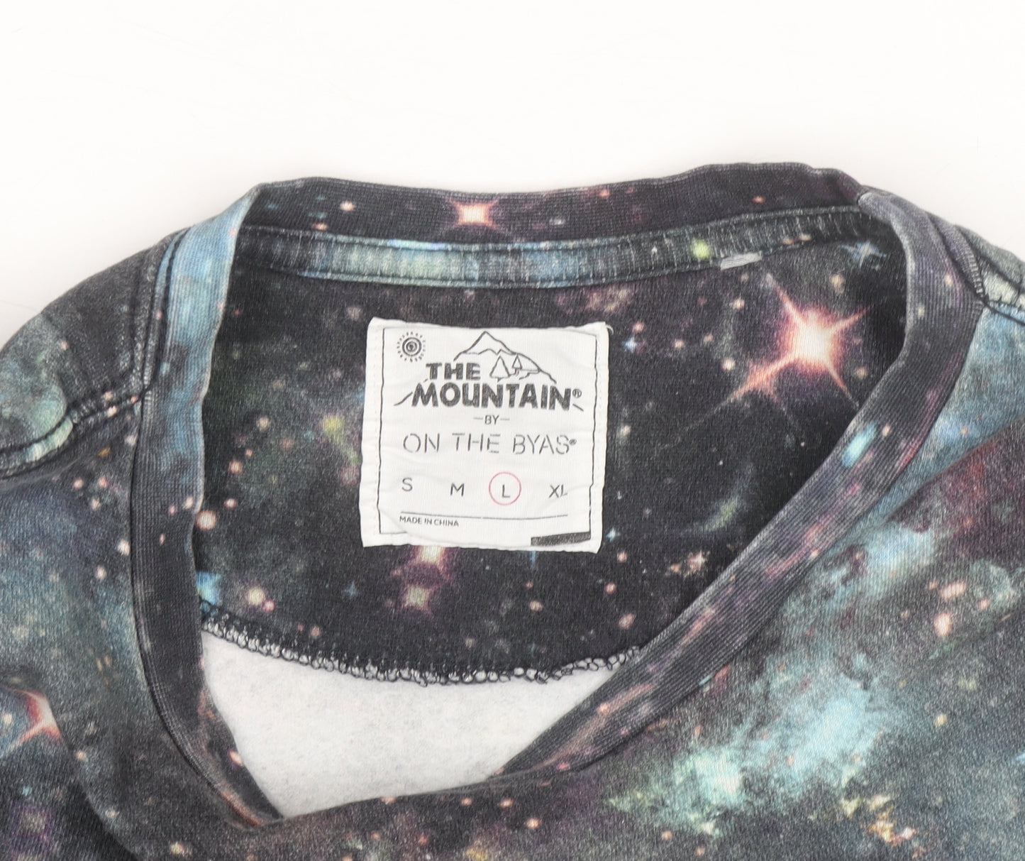 The Mountain Men's Multicoloured Wolf Galaxy Pullover Sweatshirt L