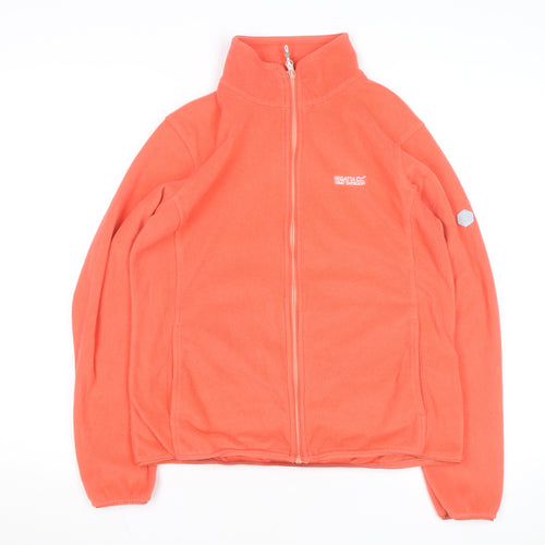 Regatta Women's Orange Fleece Full Zip Outdoor Jacket UK 14