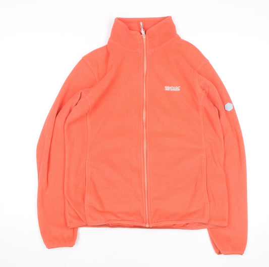 Regatta Women's Orange Fleece Full Zip Outdoor Jacket UK 14