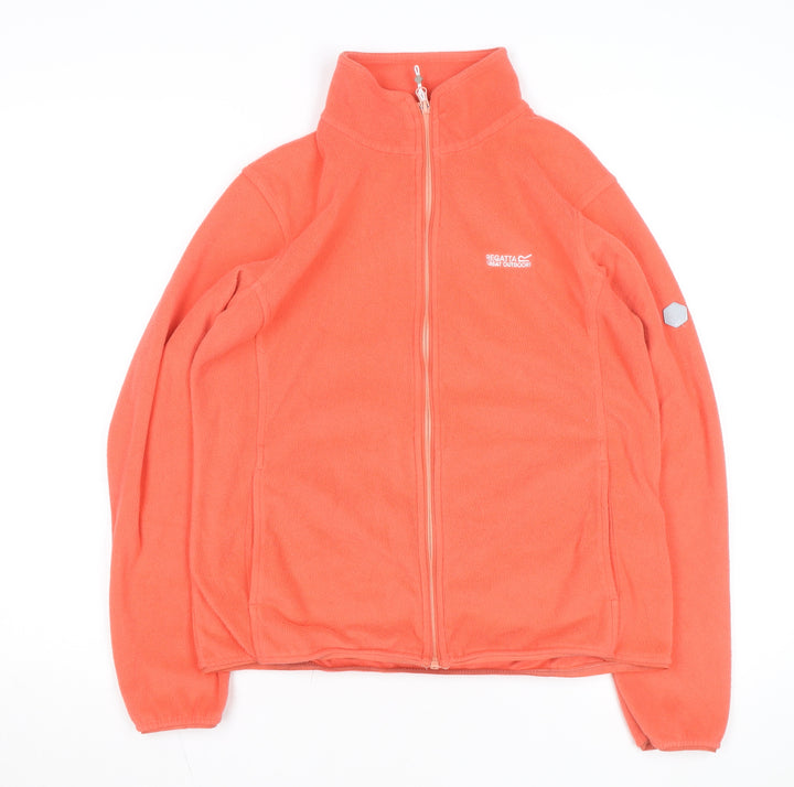 Regatta Women's Orange Fleece Full Zip Outdoor Jacket UK 14
