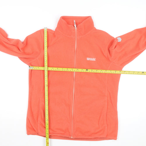 Regatta Women's Orange Fleece Full Zip Outdoor Jacket UK 14